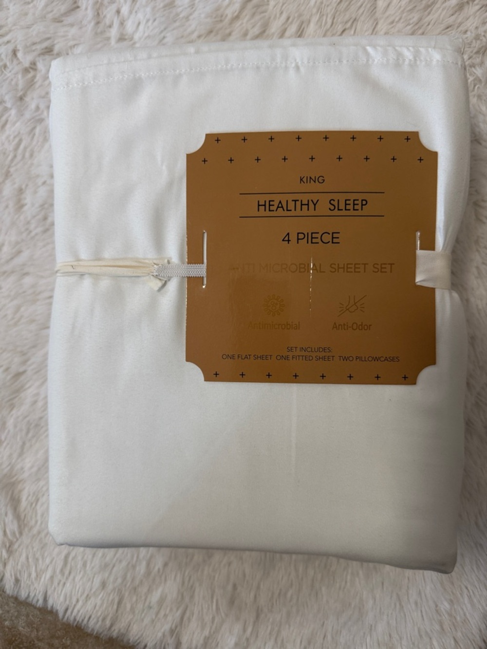 King 4-Piece Sheet Set - White